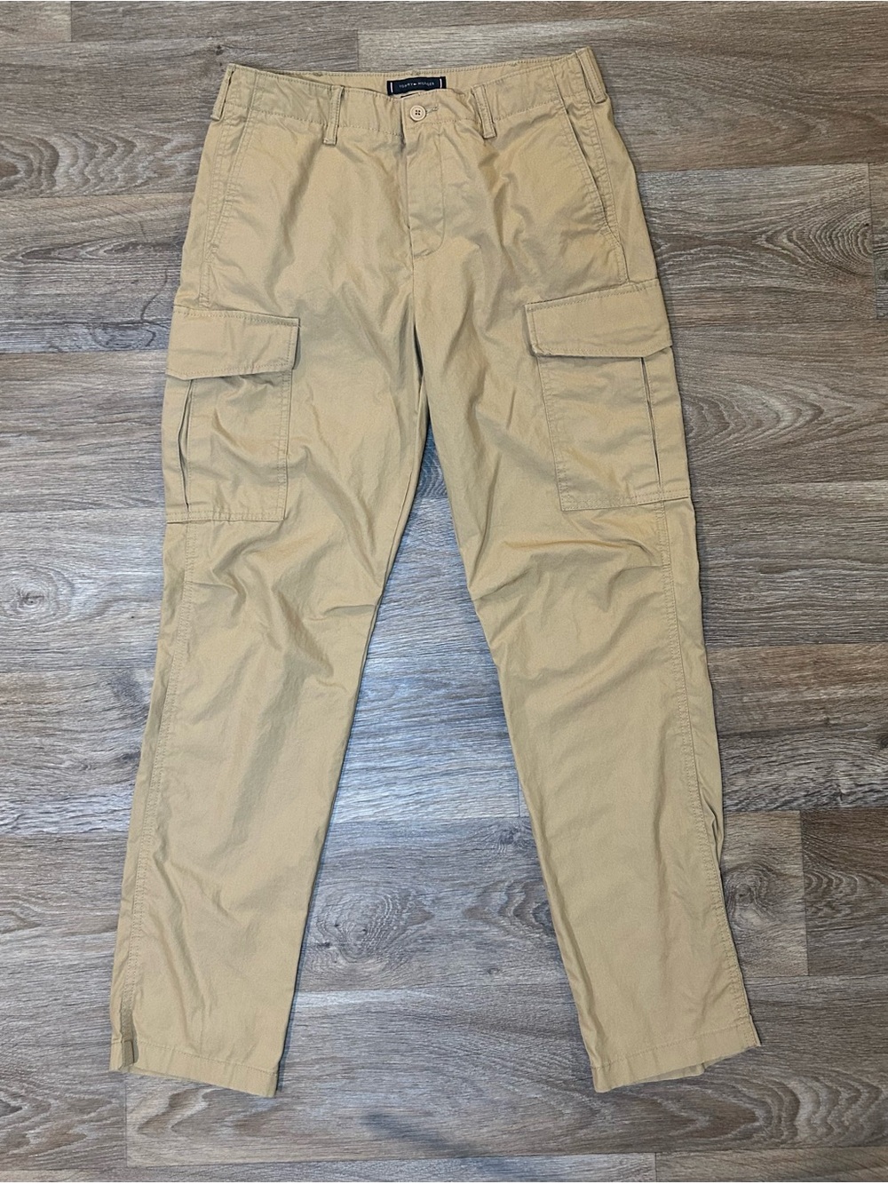 Tommy Hilfiger Khaki Tan Cargo Utility Pants - Straight Leg Mens 30x32